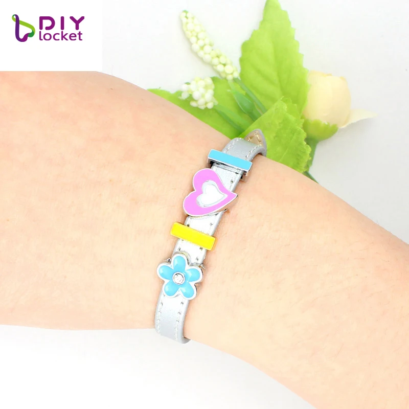 Leather Bracelet Fashion Bracelet Fashion Jewelry 10PCS 8MM Artificial Leather DIY Wristband Mix Color Charms