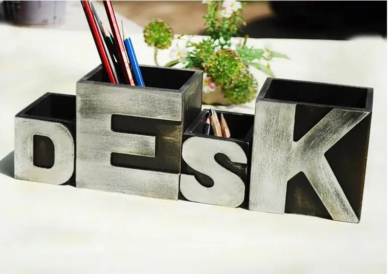 Ретро Decktop Декор Ретро ящики для хранения офисная и бытовая декоративная ручка ювелирные изделия косметический держатель для хранения канцелярских принадлежностей деревянные фигурки
