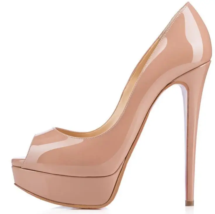 

2019 new large size fish mouth high heels waterproof platform CDTS reverse string fashion model dedicated