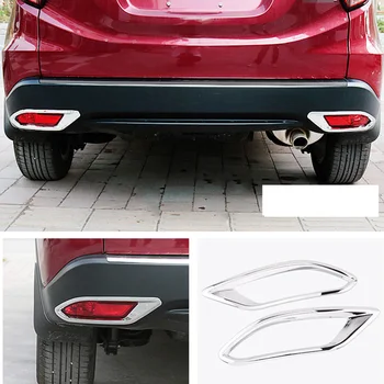 

For Honda Vezel 2015 2016 2017 2018 ABS Chrome Tail Fog Light Lamp Cover Rear Foglight Bezel Decoration Sticker Accessories 2Pcs