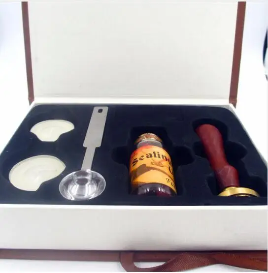 DIY двойной письмо инициалы настроить свое имя логотип Box set персонализированные письма/сургуч/Свадьба сургучной печати Печать золото пользовательские - Цвет: One set