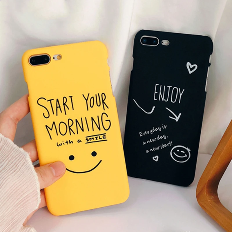 

Cartoon Couples Phone Case For iphone X Case For iphone 6 6S 7 8 Plus Ultra thin Hard PC Back Cover Funny Letter Cases Capa