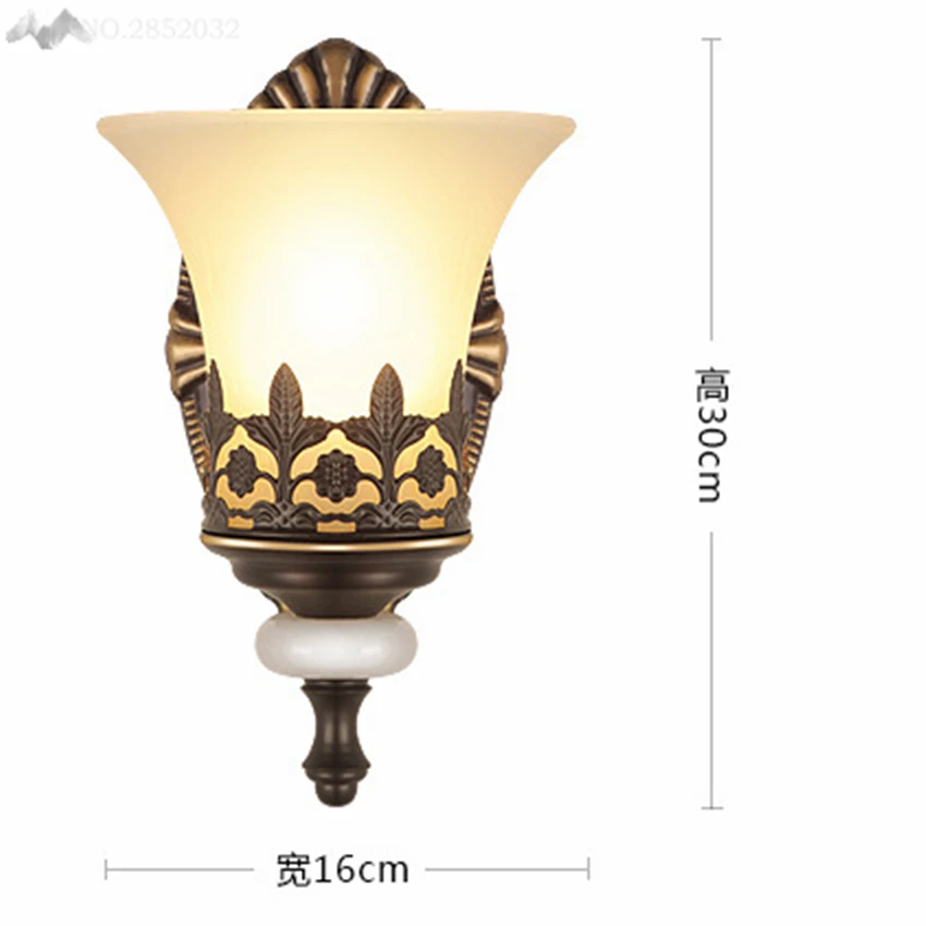 

LFH New Simple Retro European Style Bedroom Bedside Wall Lamp Television Wall Backlight American Style Aisle Stairs Light