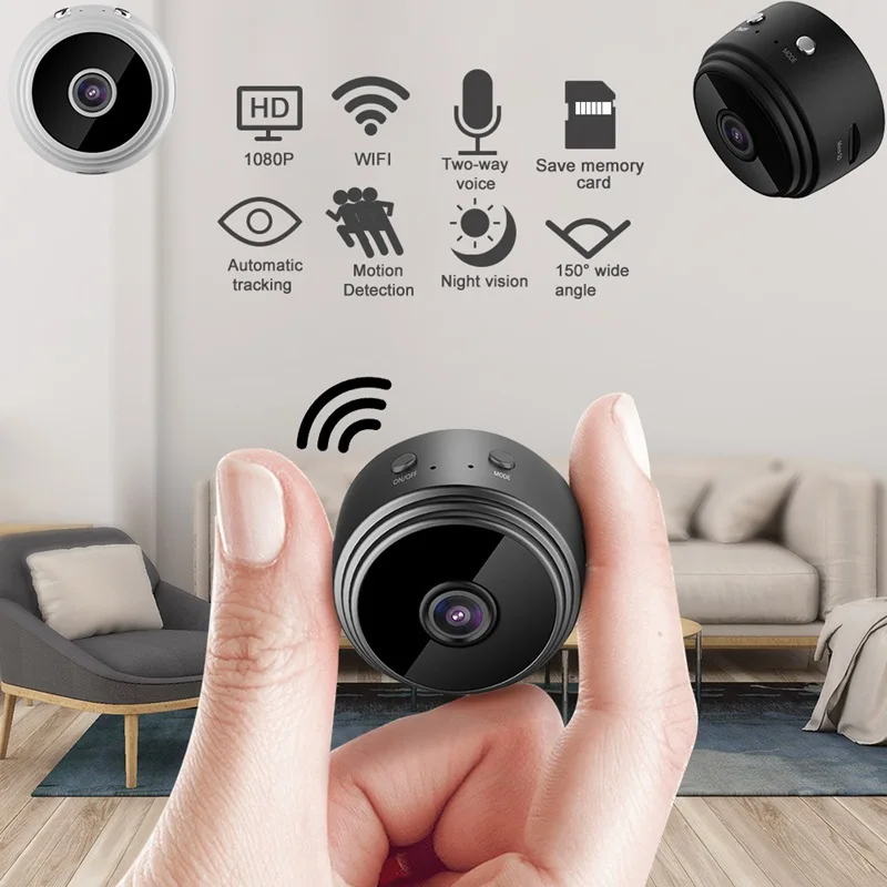 1080 P, HD, Wi-Fi, Камера A9 Ночное видение интеллигентая(ый) Автоматическое отслеживание сети IP Камера на открытом воздухе Micro Камера безопасности