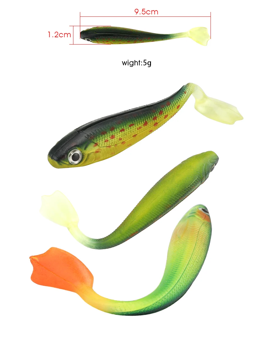 JACKFISH T Tail мягкие приманки для моделирования 100 мм/5 г, силиконовая наживка, Красочный Искусственный карп, 1 шт., рыболовные приманки, рыболовные снасти