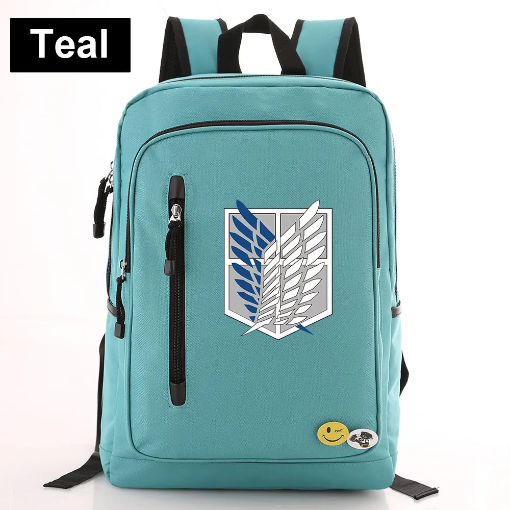 Атака на Титанов Крылья Свободы рюкзак сумка карман на молнии для мужчин и женщин студенческий Рюкзак Школьная дорожная сумка для ноутбука значок Mochila - Цвет: Style 17