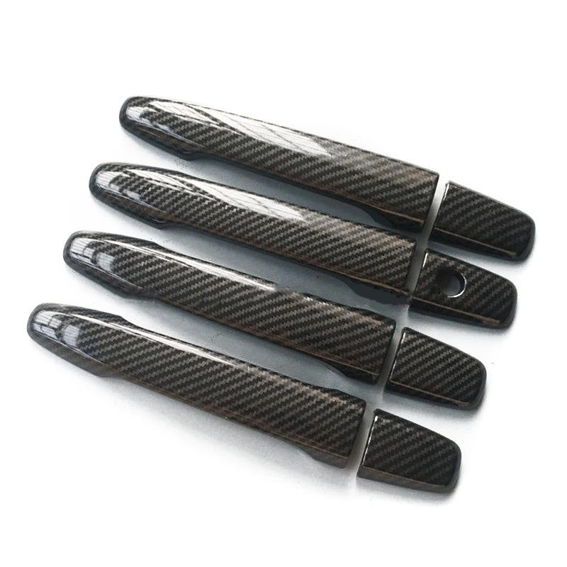 For Mitsubishi Lancer EX Evolution X 08-17 4pcs Carbon Style Door Handle Cover Auto Accessories Styling Mayitr