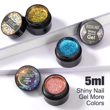 ROSALIND УФ-гель для ногтей неоновый Радужный Гибридный лак Платиновый 5 мл гель-краска набор для маникюра полуперманентный базовый гель лак