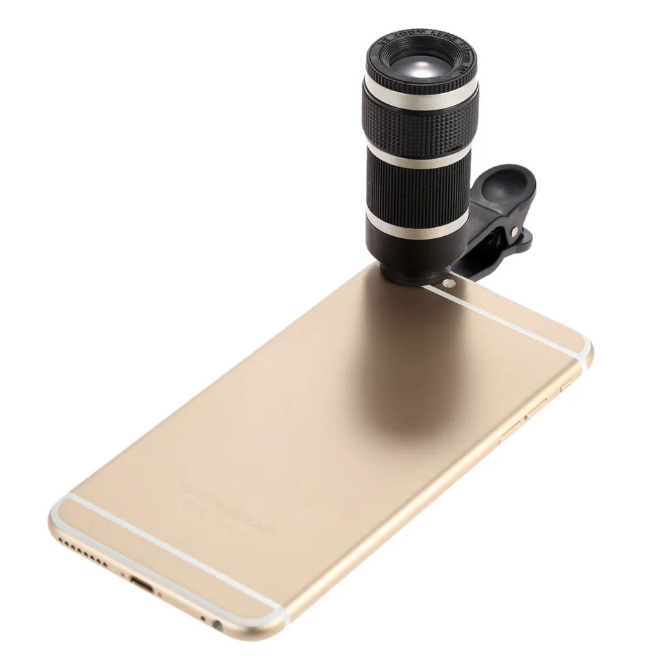 العدسات عدسات 8x التكبير تليفوتوغرافي عدسة الهاتف المحمول 8x منظار monopod selfie عصا ل فون 4 5 5c 6 6 ثانية 7 زائد الذكي