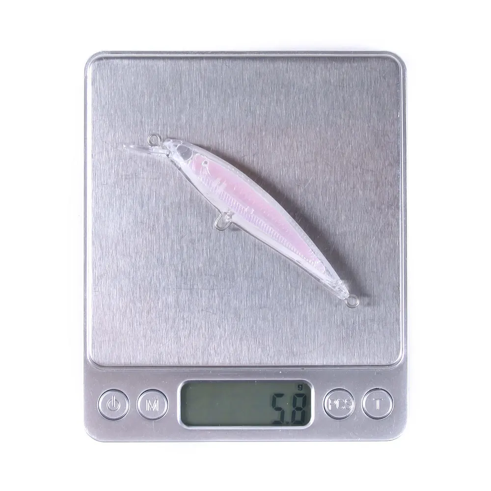 100Pcs Unpainted Lure Body Minnow Fishing Lure 8.5cm 7.2g Wobbler Isca Artificial jigging Lure Trolling Pesca Fishing Tackle