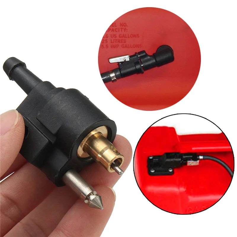 

Black Outboard Gasoline Outboard Engine Fuel Line Connector Fits 1/4" Hose Line for Yamaha Outboard Motor Fuel Pipe 6mm Male