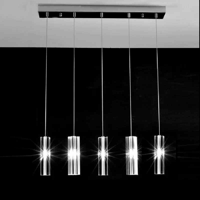 Home Led Luminaria 5 Pcs font b Dining b font Room Crystal Pendant Lights Modern font