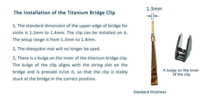 Патент, STRADPET титановый мост зажим для скрипки и альта, 4 шт. в 1 посылка, зажимы только без моста