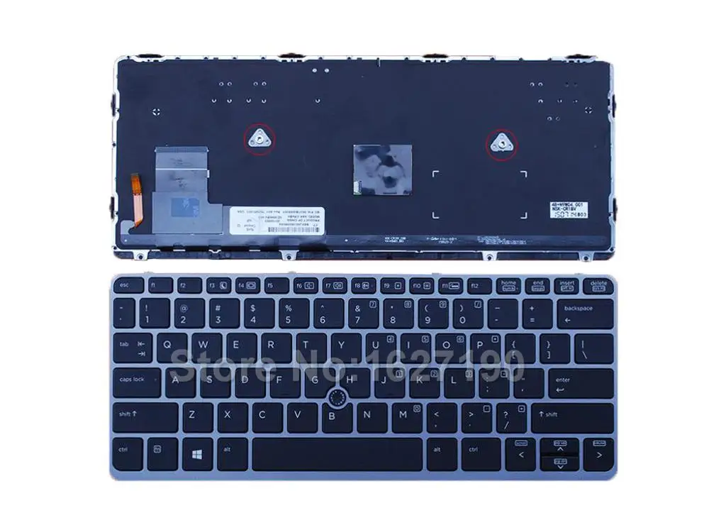 United States laptop keyboard For HP EliteBook 820 G1 SILVER FRAME