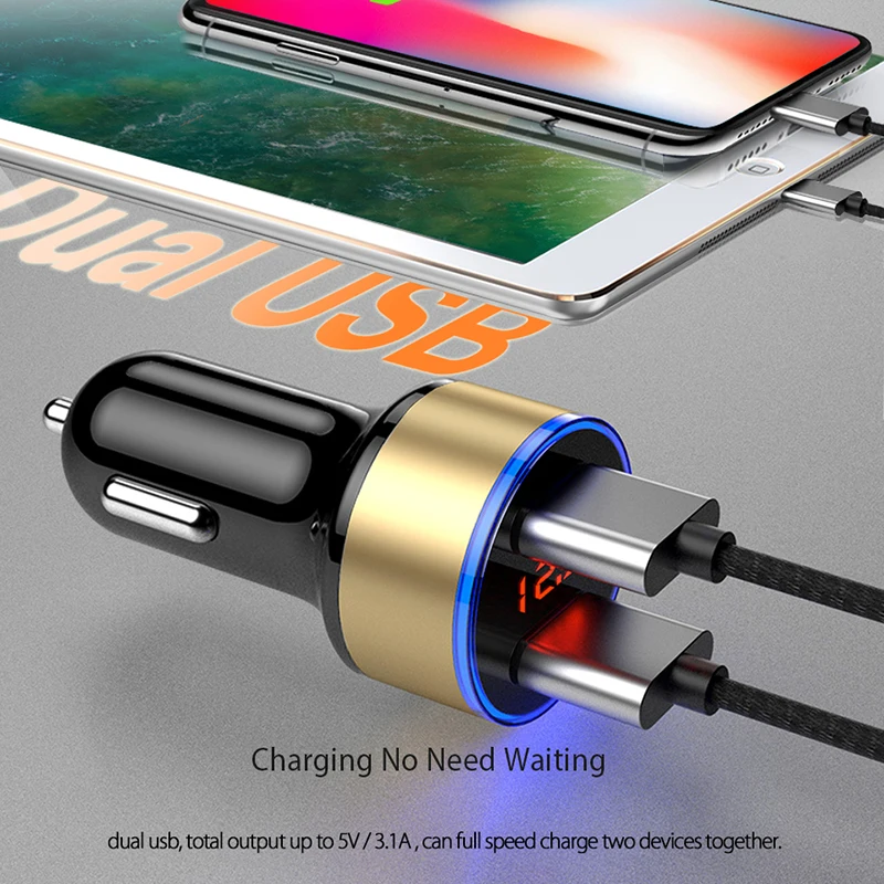 Автомобильное зарядное устройство с двумя Usb портами 5 В 3 1 А|Зарядные устройства|