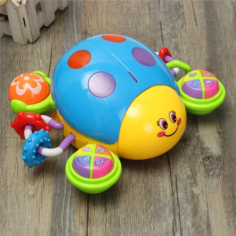 

2012-6A Kids Puzzled Toys Infant Music Crawl Ladybug plaything Electric Sound Toy with Music & Light Education Toy for Children