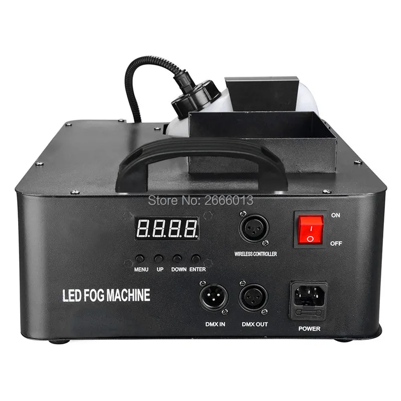 

1500W LED Fog Machine 24X3W RGB LED Lights /DMX Remote Smoke Machine /Professional Fogger Hazer Device Stage DJ Party Equipments