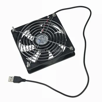 

2 Set Gdstime TV Box Wireless Router Cooling Fan DC 5V USB Power 120mm 120x120x25mm 12CM with Screws and Filter
