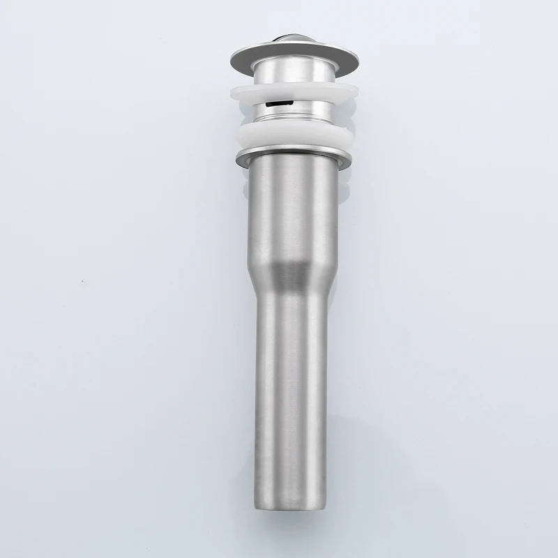 

VRICH Reversible Basin Drainer Solid Stainless Steel Body With Overflow Hose Washbasin lovabo sink Accessories P02