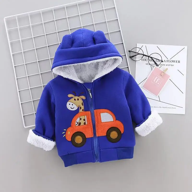 Kids Warm Top Baby Boy Winter Jackets  Autumn Baby Boys Hoodies Coat Children Fashionable Outerwear Kids Girls Fleece Coat