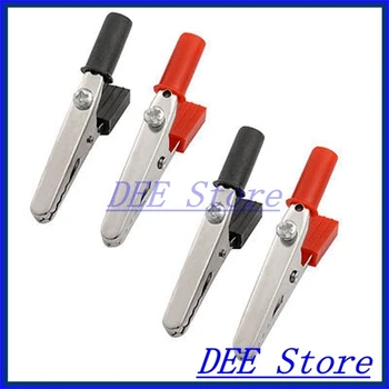 

14x Test Lead Plastic Handle Metal Battery Terminal Alligator Clips 52mm