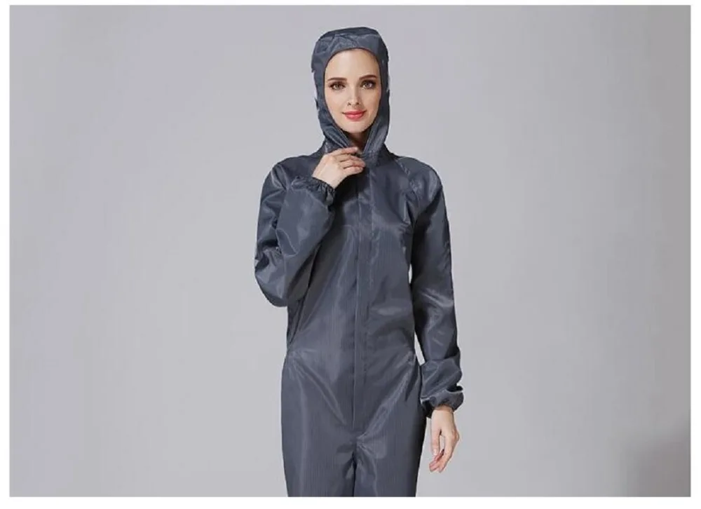Men women Anti-static Clothing Hooded Dust-proof Coveralls Cleanroom Garments Factory Clean Food Paint Work Protective Clothing