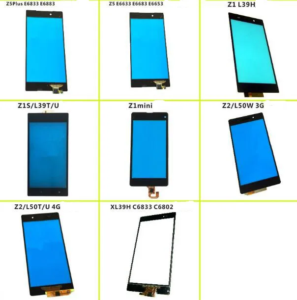 

Replacement Touch screen For Sony Z1S mini L39H T U XL39H Z2 L50T Z5 P touch screen digitizer touchscreen front Glass lens panel