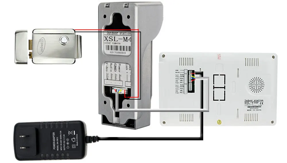 Видеодомофон дверной звонок 7''TFT lcd Проводной Видео дверной телефон система для домашнего внутреннего монитора 700TVL Открытый ИК камера Поддержка разблокировки