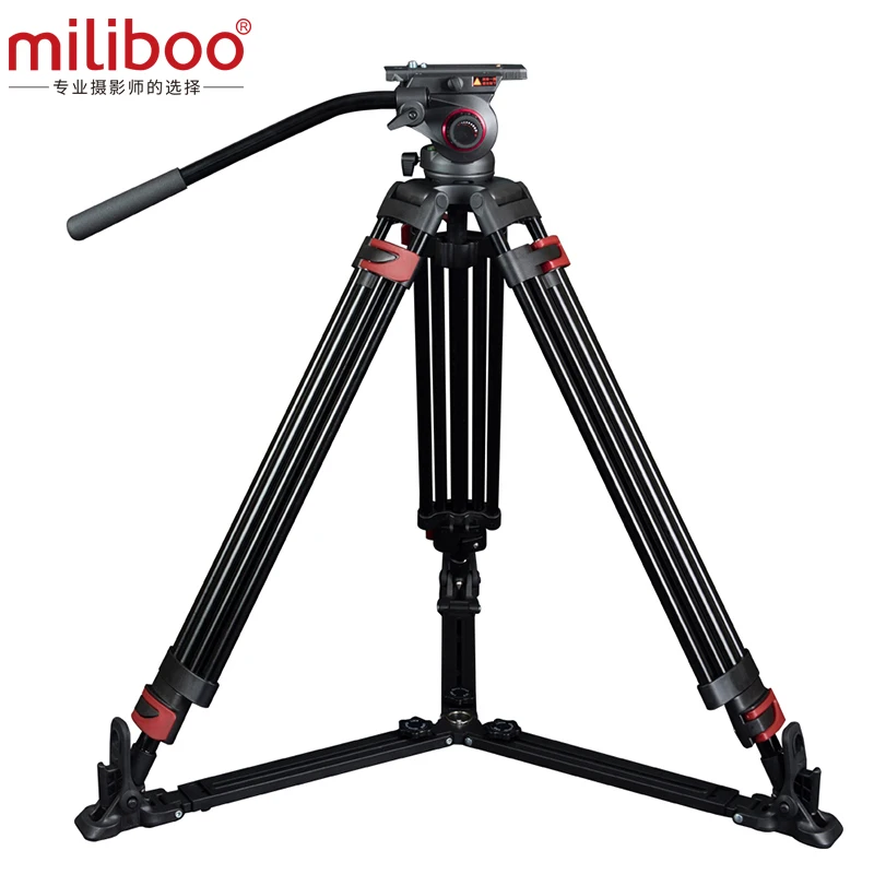 US $332.22 Miliboo MTT609A Portable Aluminium Tripod For Professional CamcorderVideo CameraDSLR Tripod Standwith Hydraulic Ball Head