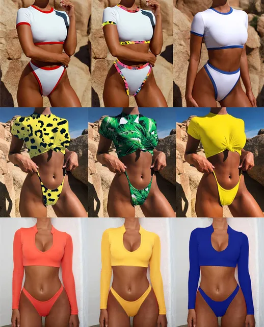 {Excellent|Wonderfull|Very Good|Very Recommended} Bikinis Sports Swimwear Women Swimming Brazilian Bikini Thong Bathers Female T-shirt Swimsuit 2019 Bathing Suit Two-piece Suits Discount Price
