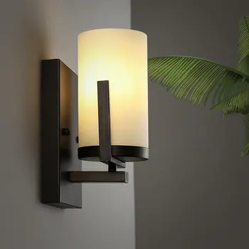 

American Country Aisle Living Room Bedroom Wall Lamp Simple Bedside Hotel Wall Light Decor Corridor Candle LED Lighting Fixtures