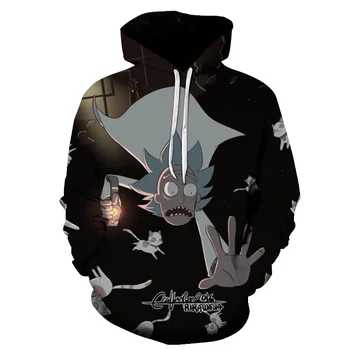 

3D Print Fashion Rick And Morty Hoodies Sweatshirt Men/Women Cool Long Sleeve Pullover Hoody Tops Hooded Soprtswear Tracksuit