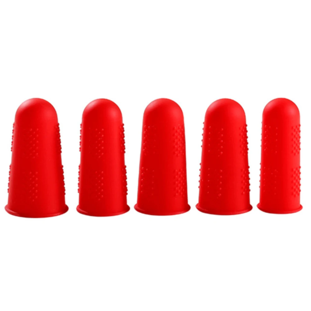 

3/5pcs Accessories Caps Elasticity High Temperature Resistant Silicone Multicolor Plate Kitchen Solid Finger Protectors Home Use
