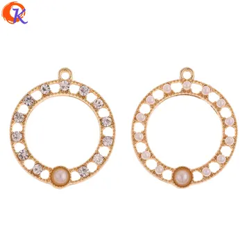 

Cordial Design 50Pcs 25*29MM Jewelry Accessories/Earrings Connectors/Round Shape/DIY Jewelry Making/Hand Made/Earring Findings