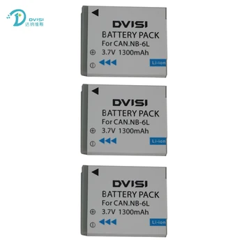 

DVISI 3Pcs/lot NB-6L NB-6LH Li-ion Battery For Canon Power-shot SX520 HS SX530 SX600 SX610 SX700 SX710 IXUS 85 95 200 210 105