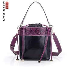 NAISIBAO, высокое качество, модная Роскошная брендовая сумка-мешок, новинка, широкий плечевой ремень, китайский стиль, тисненая сумка через плечо