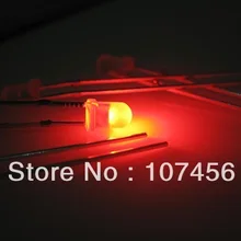 15000 шт. 3 мм красный ультра яркий рассеянный красный Светодиодные лампы 3 мм молочно-белый объектив Большой/широкоугольный красный светодиод