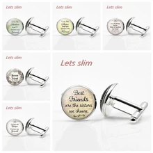 

LETS SLIM 2018 New Men's Shirt Cufflinks Brothers Friendship Cufflinks Welcome To Map Private Custom