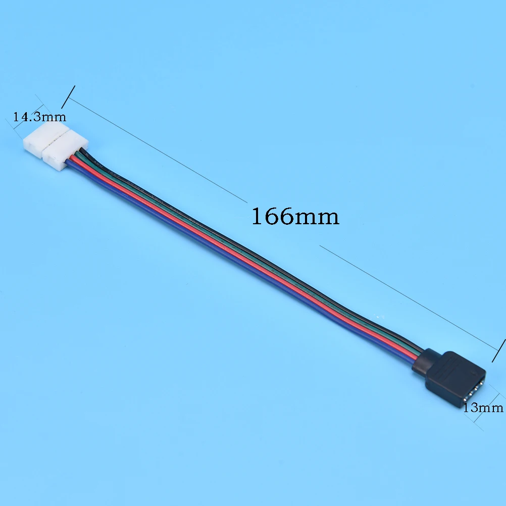 2 шт. 10 мм 4 Pin светодиодные ленты разъем для 5050 3528 SMD цветных (RGB) светодиодных лент
