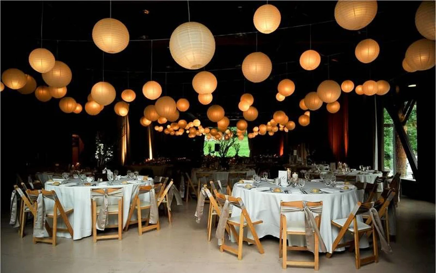 20 шт./лот смешанный размер(20 см, 30 см, 35 см, 40 см) фонарики из белой бумаги китайский бумажный мяч лампионы для украшения свадебной вечеринки