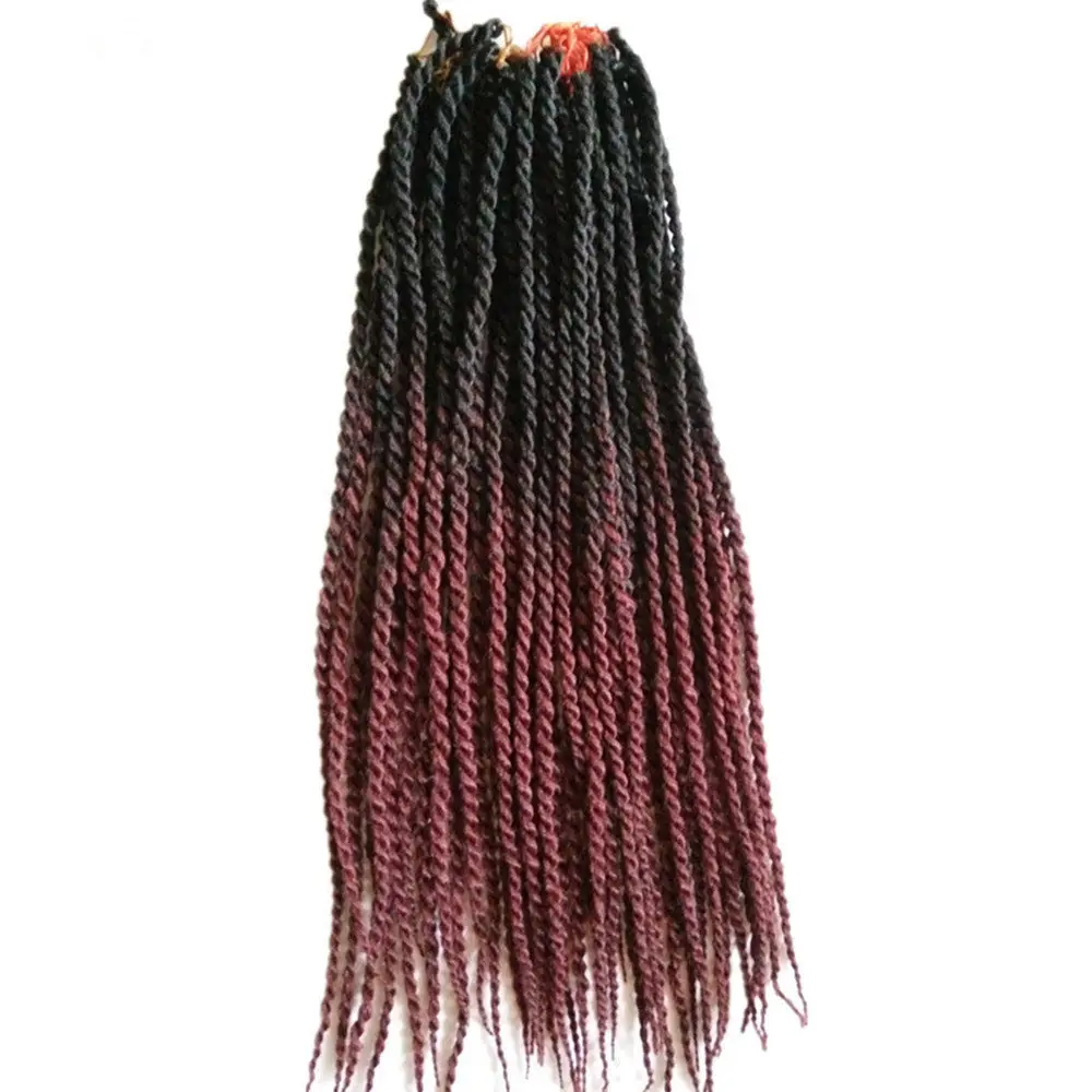 wine red braid hair__