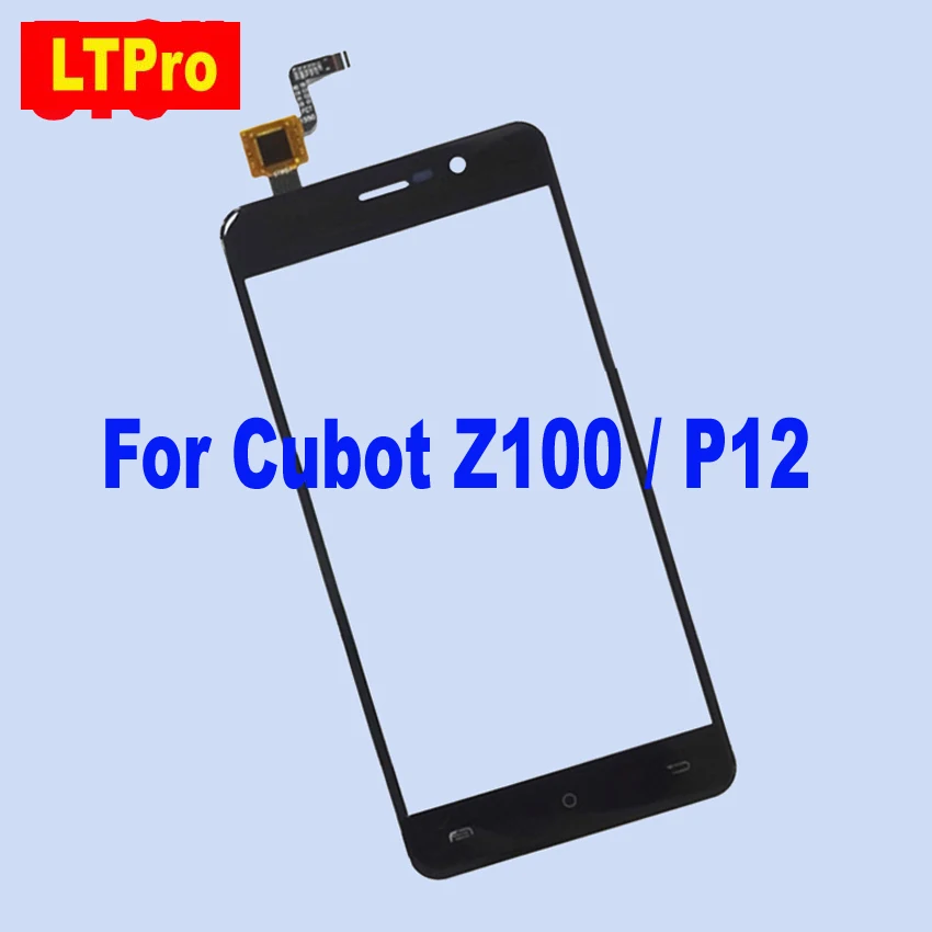 

LTPro High Quality Tested Working Black White Touch Screen Digitizer For Cubot Z100 P12 Cell Phone Panel Sensor Replacement