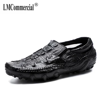 

Spring Summer Genuine Leather Cowhide British men casual natural leather loafers autumn winter British retro men shoes cowhide