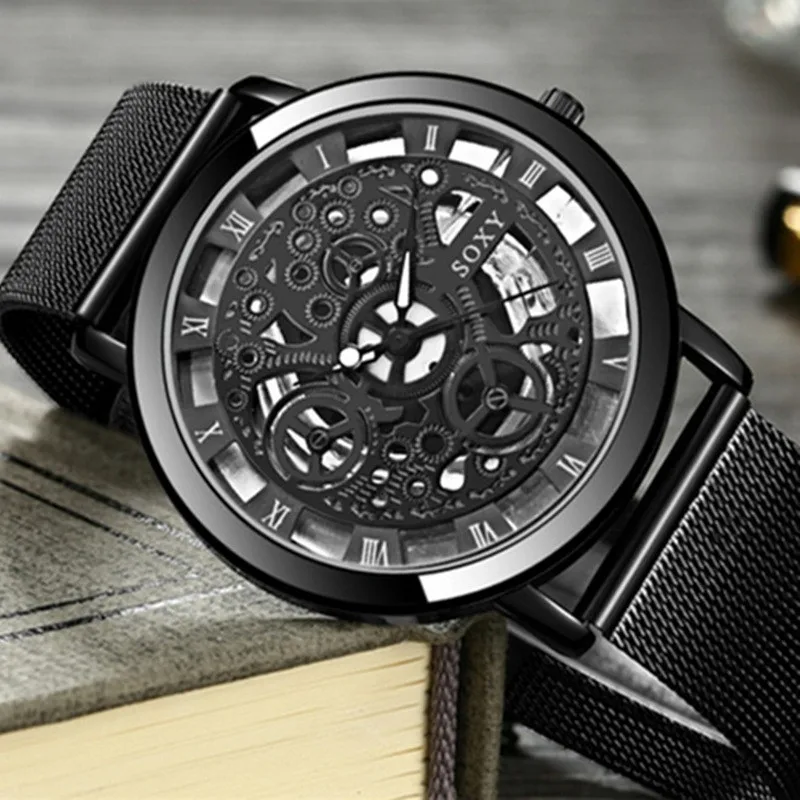SOXY ووتش 2019 ووتش الرجال أسلوب بسيط شبكة حزام الرجال النساء للجنسين ساعات كوارتز الجوف الساعات relogio masculino SOXY ووتش 2019 ووتش الرجال أسلوب بسيط شبكة حزام الرجال النساء للجنسين ساعات كوارتز الجوف الساعات relogio masculino