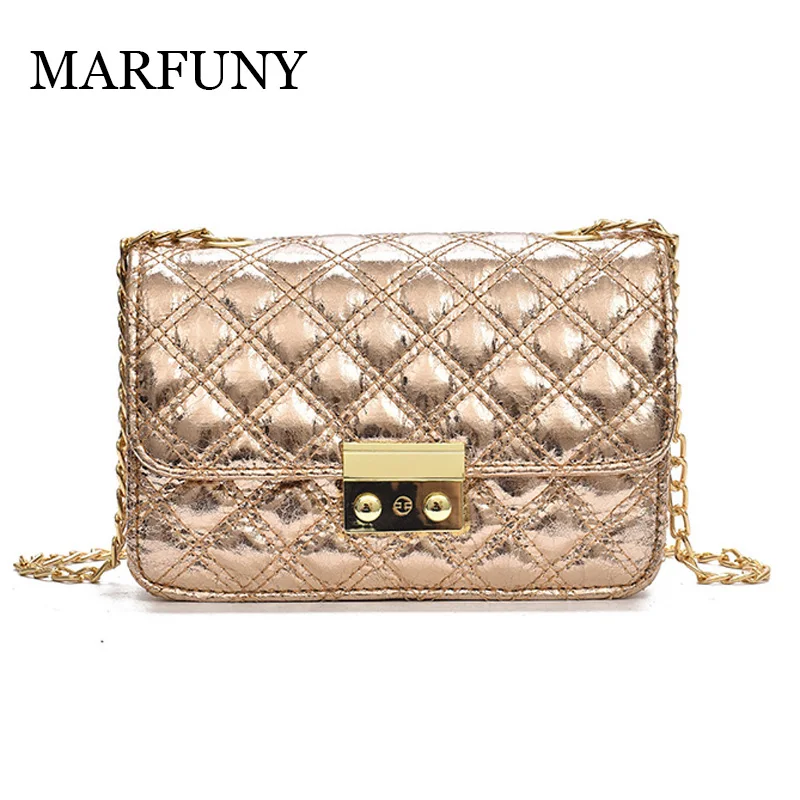 Chaîne Femmes Luxe Soirée Mini Or Sac Pu de Brillant Cuir MARFUNY agIXwxRx