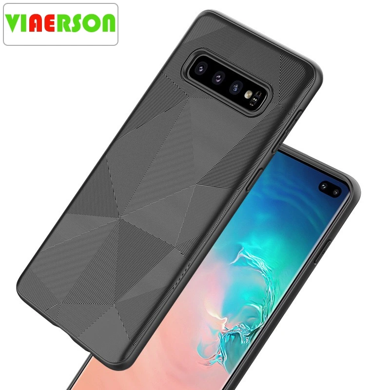Newest Geometric Grinding Sot TPU Case For Samsung S10 S10Plus S10E Cover Fashion Black Frosted Business Coque |
