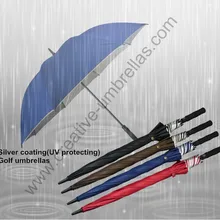 3 шт/лот свободный диаметр 120 см Анти-гром анти-ржавчины стекловолокна Авто открытые плечевые ремни синий понджи серебряное покрытие зонтик для гольфа