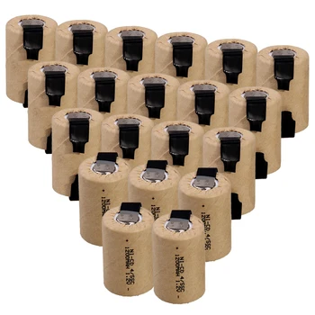 

real capacity 20 pcs 4/5 SC battery 1200mah 1.2V NICD 4/5 SUBC batteries for power tools for BOSCH for DEWALT for CASALS