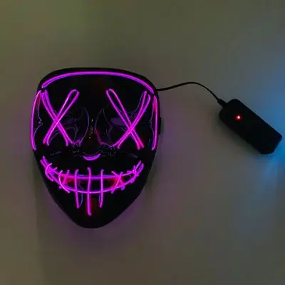 200 шт., маска на Хэллоуин, светодиодный светильник, Вечерние Маски, маска для продувки, веселые маски, праздничные Вечерние Маски для игр - Цвет: purple