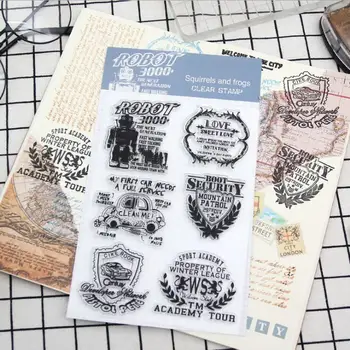 

1pcs Vintage Retro Series Transparent Clear Silicone Stamp/Seal for DIY Scrapbooking/photo Album Decorative Card Making